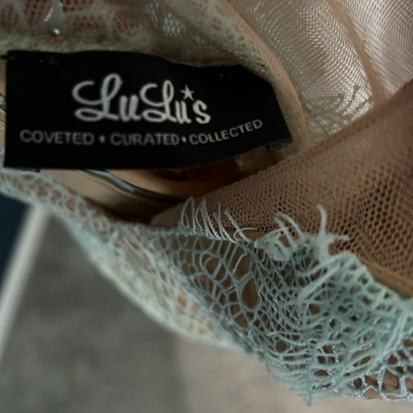 Lulus mint lace/sheer dress - Picture 5 of 6